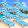 SmoothNovelty 6 Pcs Pool Chair Covers 30 x 85 Inch