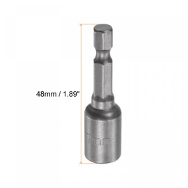 sourcing map Quick Change Socket Wrench Bit 1/4 Inch Hex Shank 7 mm Magnetic Socket Drill Bit 1.89 Inch Length