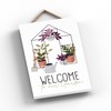 Global Designs Welcome Garden Theme Gift Idea Hanging Plaque