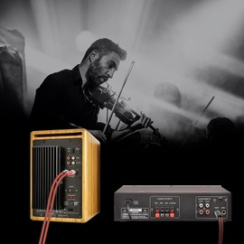 Qaautor 2pcs 6.35mm 1/4 TRS to Banana Plug Speaker Cable, 6.35mm 3 Pole with 4mm Banana Plug 2Pcs OFC HiFi Speaker Wire