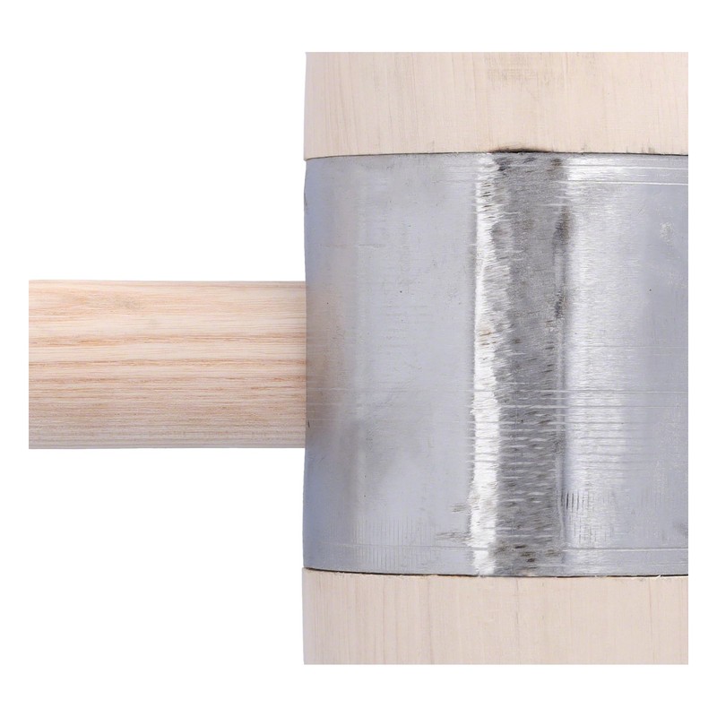 Stubai 278515 Wooden Hammer with Metal Ring Jacket, Silver/Beige, 50