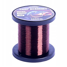 Jaxon CARP Academy Carp Fishing Line 1000 m Spool 0.25-0.35 mm Feeder Line Carp Monofilament (1000 m/0.30 mm/18 kg), Brown
