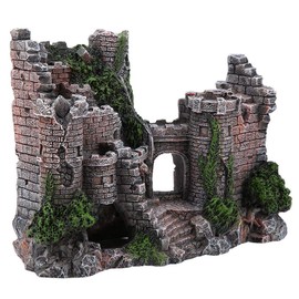 Zerodis Resin Landscaping Castle Fish Tank Simulation Resin Hide House Fish Tank Aquarium Ornaments Decor