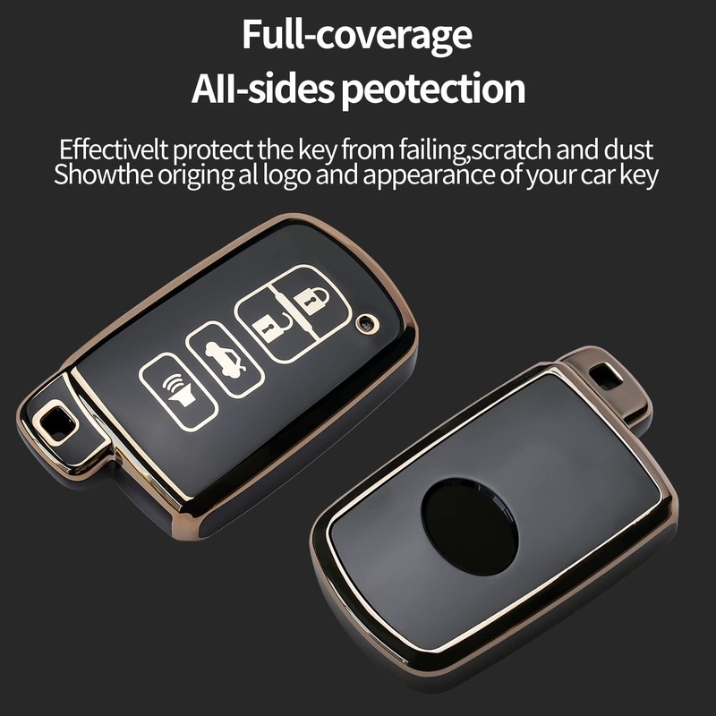 Bqepe for Toyota Key Fob Cover Keychain Fit for Tundra