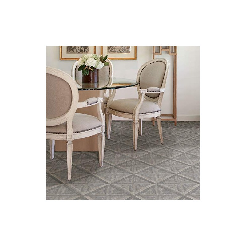 FloorPops FP3295 Townhouse Peel & Stick Floor Tiles, Grey