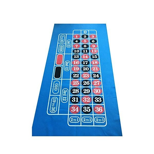 SSTN LTD MASSIVE 6 FT BRIGHT BLUE ROULETTE FELT/LAYOUT/BAIZE