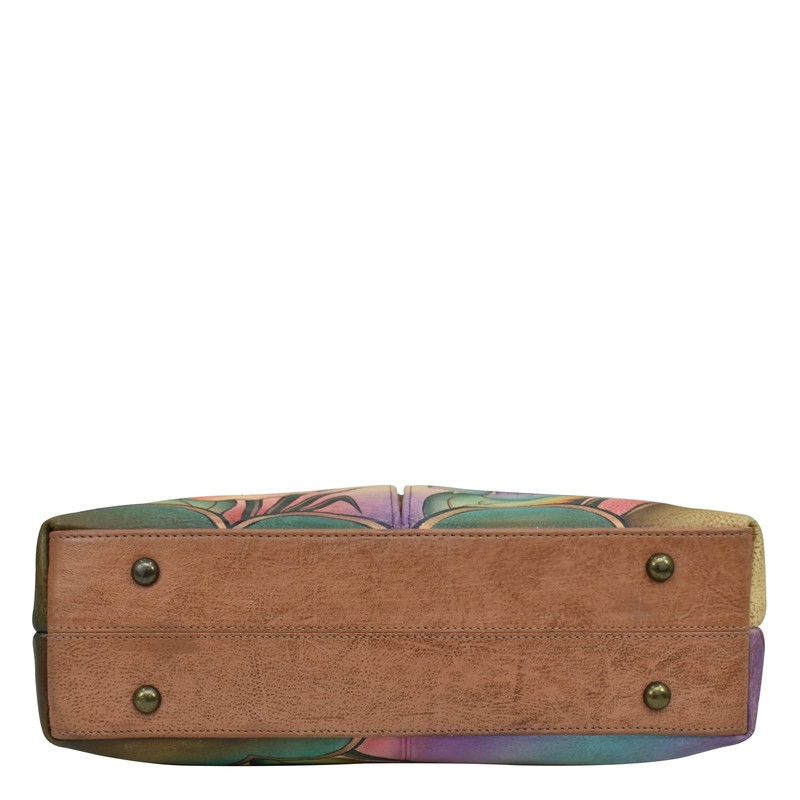 Anna by Anuschka Large Crossbody, Antique Hibiscus