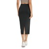 ODODOS Modal Soft Midi Skirt for Women Back Slit High