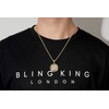 THE BLING KING Luxury Gold Plated Waterproof St Christopher Pendant
