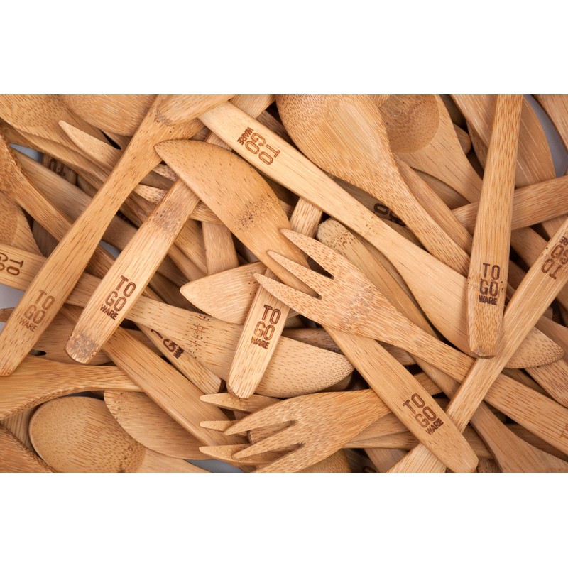 Bamboo Travel Utensils - To-Go Ware Utensil Set with Carrying
