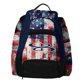 Boombah Core Old Glory Bat Bag - 20.5" x 16" x 16" - Navy/Red/White