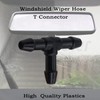 Amavoler Universal Windshield Wiper Hose Connector T Connector (20 pcs)