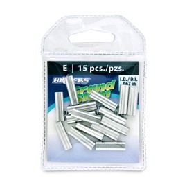 HI-SEAS Grand Slam Aluminum Sleeves, 1.7 mm Inside Diameter, use with 200 lb Fishing Line Mono, 15 pc