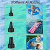 Electric Pump for Inflatables with 3 Nozzles, AC 110-240V/DC 12V