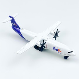 WngAur Die-Cast Propeller FedEx Airplane Model – 6 Inch Alloy Plane with Rolling Wheels – Miniature Aircraft Collectors & Aviation Enthusiasts