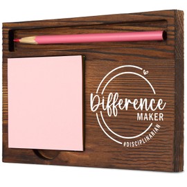 Disciplinarian Appreciation Gift for School Administrators Student Conduct Officers Behavior Specialists, Stylish and Functional Desk Organizer, Work Desk Retro Note Pad Holder SDZ349