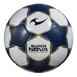 Balón De Futbol Super Nova Charol Dorado con azul 4