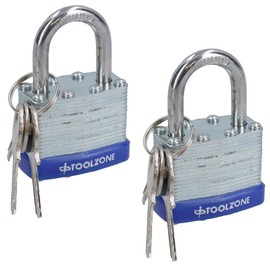 2pc 40mm Keyed Alike Padlock Laminated Steel Padlocks Shed Gate Lock TE153