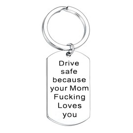 Drive Safe Keychain New Driver Gift to Daughter Son from Mom Driver Keychain Gifts for Daughter Son