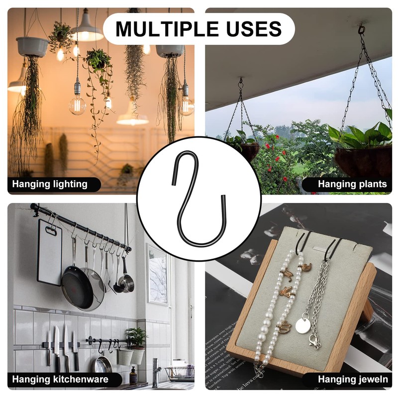 KINBOM 120pcs 1 Inch Mini S Hooks for Hanging, S