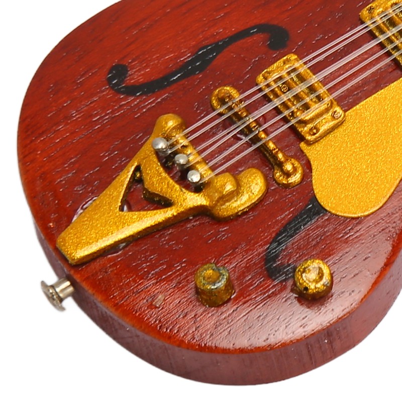 Miniature Electric Guitar Model Innovative Simulation Hand Crafted Wooden Guitar