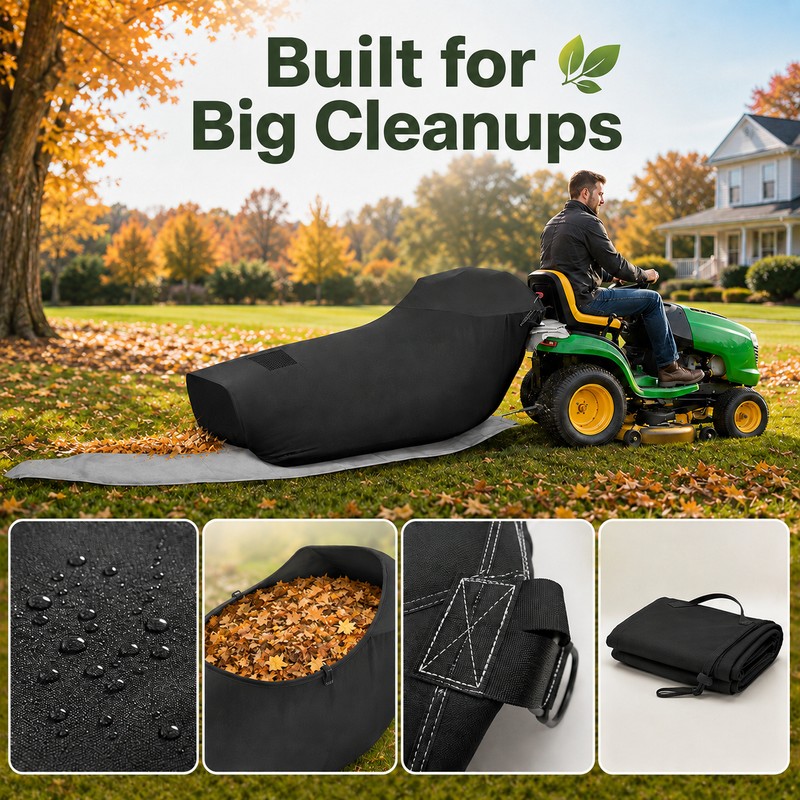 Heavy Duty Lawn Tractor Leaf Bag 420D Oxford Grass Catcher