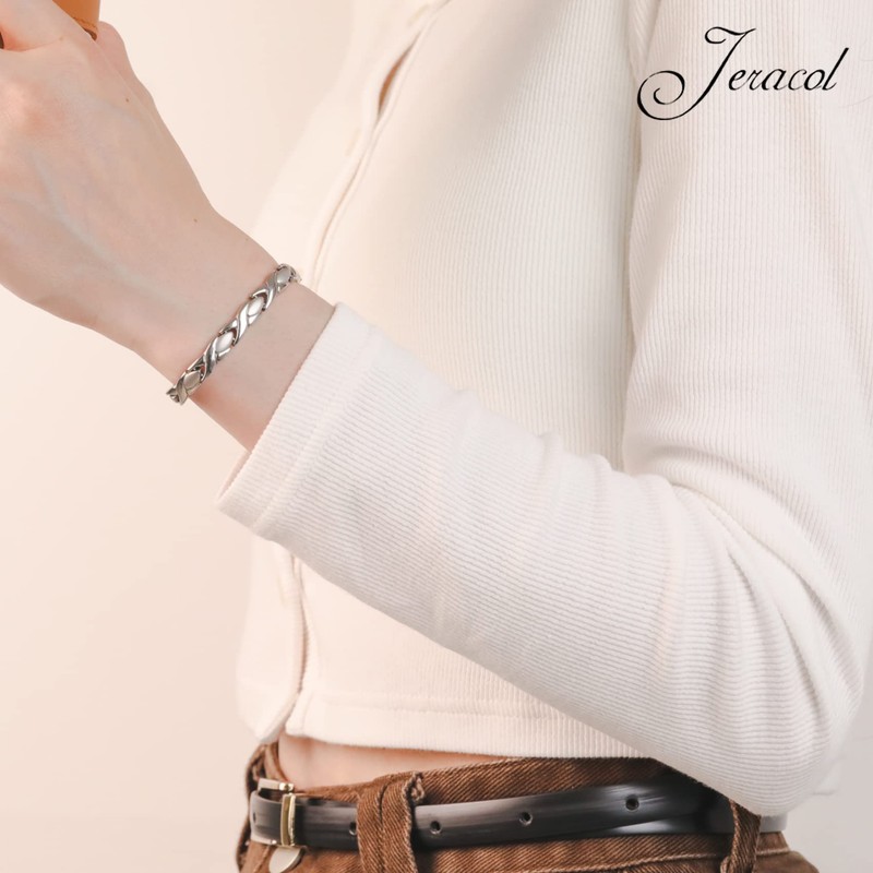Jeracol Titanium Magnetic Bracelets for Women Bracelets Titanium Magnetic Brazaletes