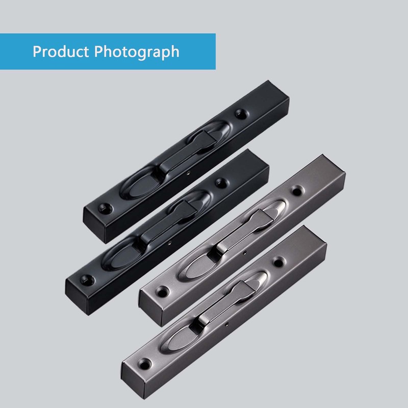 bjsdkff 2 PCS Flush Bolt Double Door Stainless Steel, 6