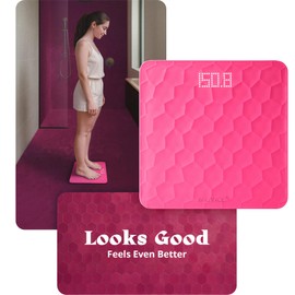 Greater Goods Colorful Designer Bathroom Scale: Non-Slip Silicone Cover, Hidden LED Display, Spot-On Precision, 400 lb Capacity