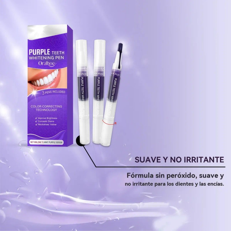 3 Lápiz Blanqueador Dientes Elimina Manchas Limpiador Dental
