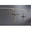 Mud Pie Beaded Wire Crosses, Brown