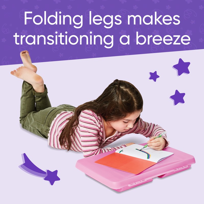 HearthSong Kids’ Portable Folding Lap Desk with Large Storage Activity