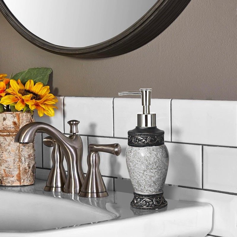 Bathroom Decor Accessories Set,4 PCS Including Soap Dispenser, Toothbrush Holder,