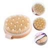 FOMIYES 1pc Wooden Bath Brush Scrubber Wet and Dry Bath
