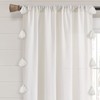 Lush Decor Boho Faux Linen Texture Tassel Window Curtain Panel