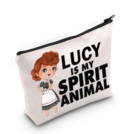 WZMPA Funny Lucy Fans Cosmetic Bag Lucy TV Show Fans Gift Lucy Is My Spirit Animal Zipper Pouch Makeup Bag For TV Series Fans, LUCY Spirit Animal, Fit