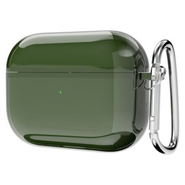 Svanove for Airpods Pro 3rd Generation Case Clear (2021), Transparent Cute Airpods 3 Case Silicone Cover Accessories, Soft TPU Rubber Airpods Case for Women Girl, Green