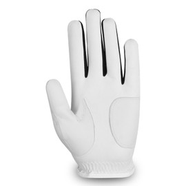 SAWANS Golf Glove Men Left Hand Right Non-Slip Leather All Weather Soft Durable Comfortable Flexible Wear Golf Performance (White, S, Right Hand)