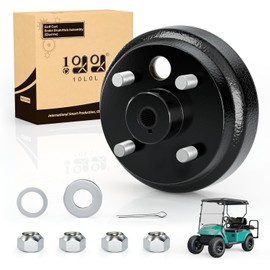 10L0L Golf Cart Brake Drum Hub Assembly for EZGO TXT PDS, Fits 1982-Up Electric & 1982-1993 2-Cycle Gas, Rear Brake Drum Hub, 24 Tooth Star Spline, Replaces OEM 19186G1P