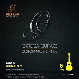 Ortega Guitars Guitarlele Nylon Strings-A Tuning-Made in Italy (GLNY-6)