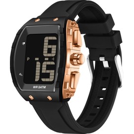 findtime Men's Watch Talking Seniors Digital Watch Easy to Read Big Face Wrist Watch Waterproof Sport Outdoor Fashion Electronic Elderly Wristwatch with LED Stopwatch Alarm Relojes para Hombres