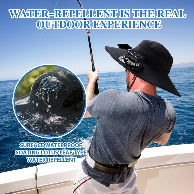 Solar Power Fan Hat,Solar Panel Fan Hats,Sun Hat with Solars