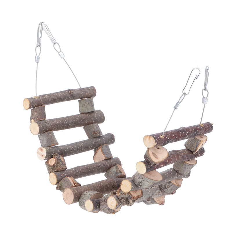 Wooden Pet Ladder Soft Animal Bendable Bridge Toy for Hamster