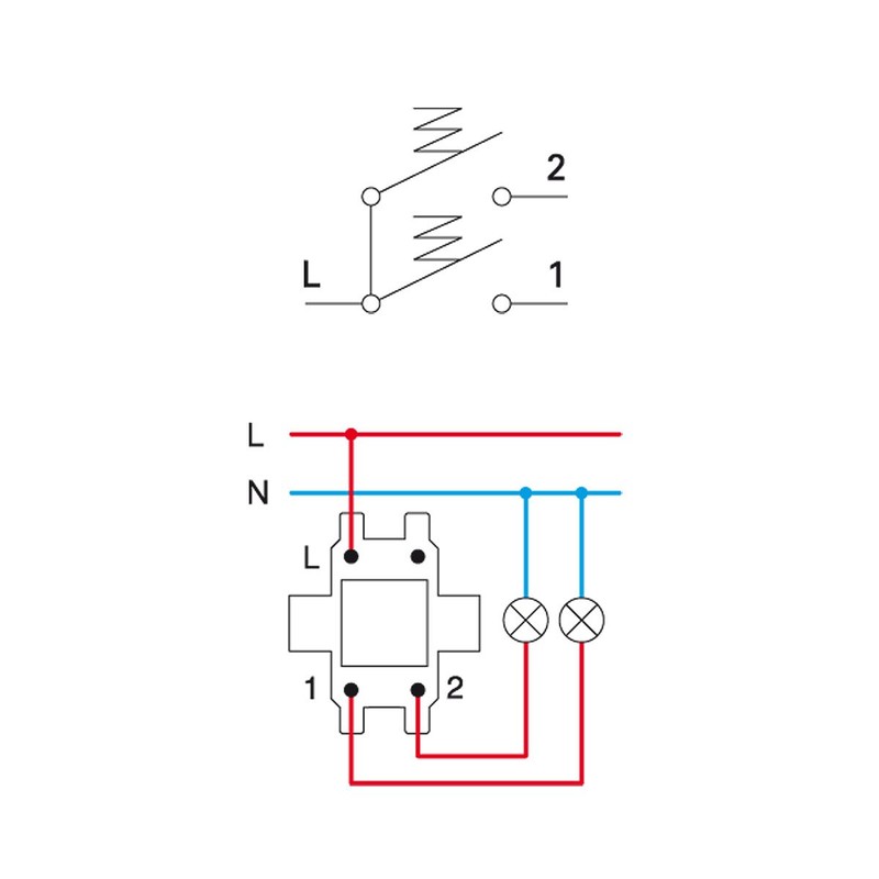 Fontana Grey Double Switch 250 V/10 A, AP, IP44