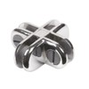 Glass Cube Connectors for 3/16" Thick Glass - 4 Way