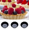 Adipn 6 Pcs Tart Tins Mini Non-Stick Tart Pans Round