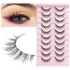 False Eyelashes 3D Lashes Natural Look Fake Eyelashes Clear Band