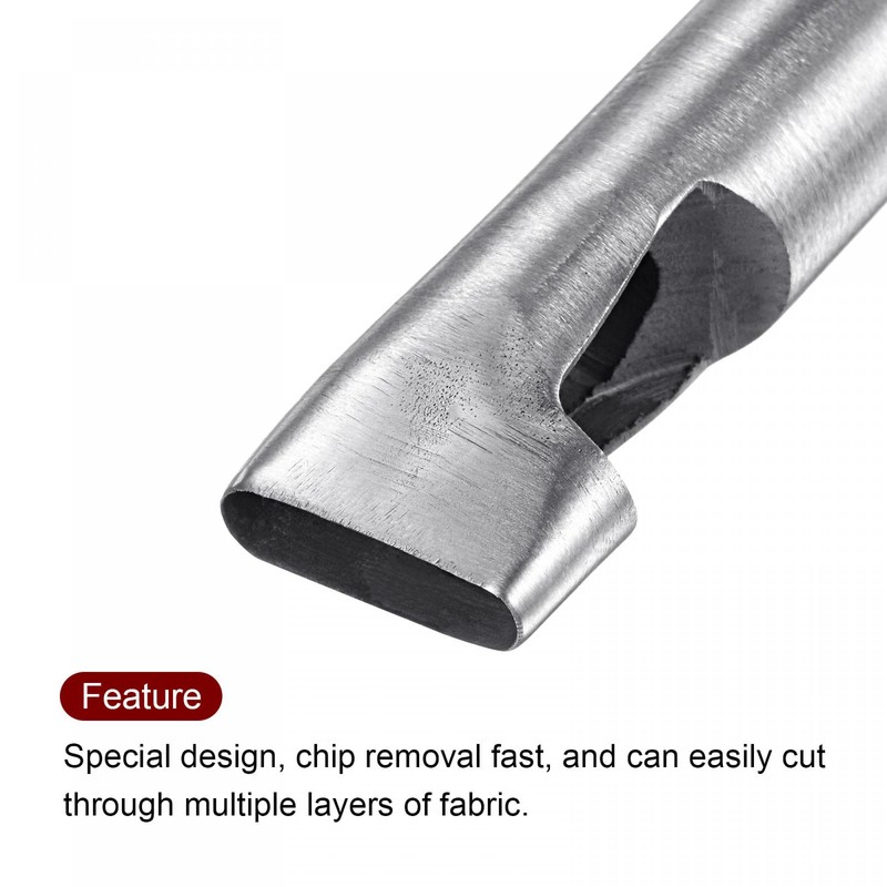 sourcing map Oval Hole Punch 6x25mm Leather Hollow Cutter Oblong