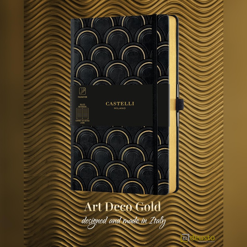 CASTELLI Notebook A5 Gold 13 x 21 – Notebook, Beautiful