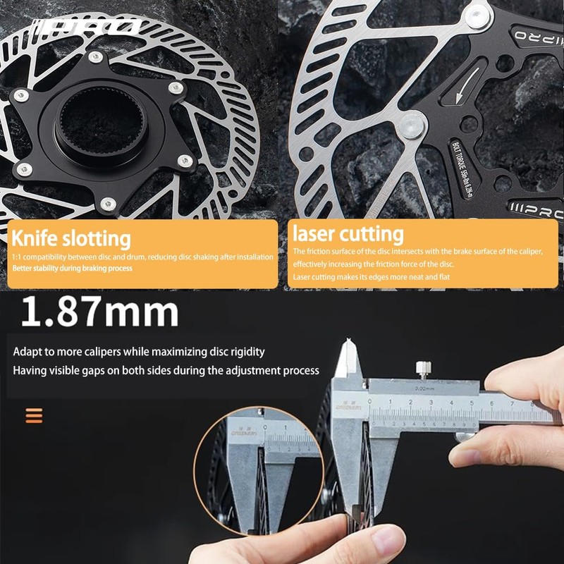 Bicycle Disc Brake Rotor, Center Lock, 140/160mm, Black/Silver (140mm)